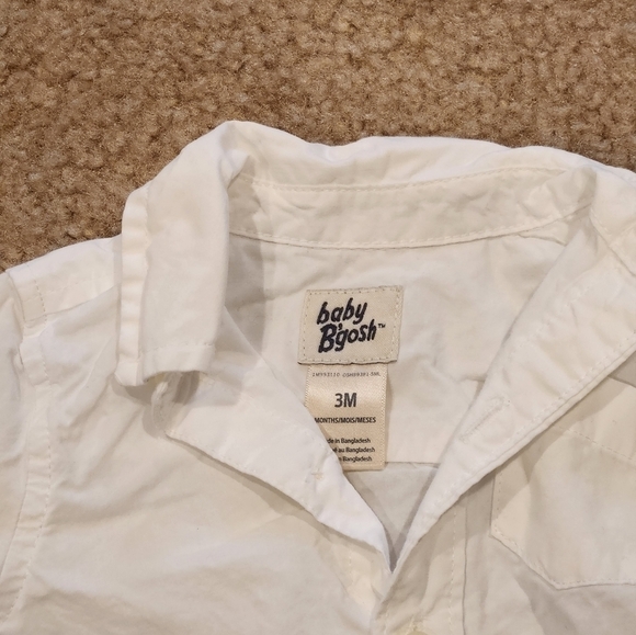 𝅺LOT of 2 Baby B'Gosh Oshkosh Boy's Collared Onesies, 3 months - Picture 5 of 9